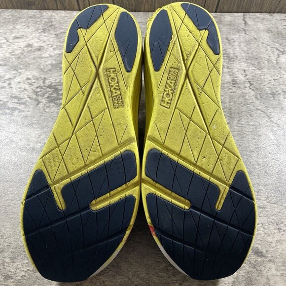 HOKA One One Unisex Rocket X Running Shoes White/Yellow Size 11.5 1113532 WEPR - Picture 8 of 10